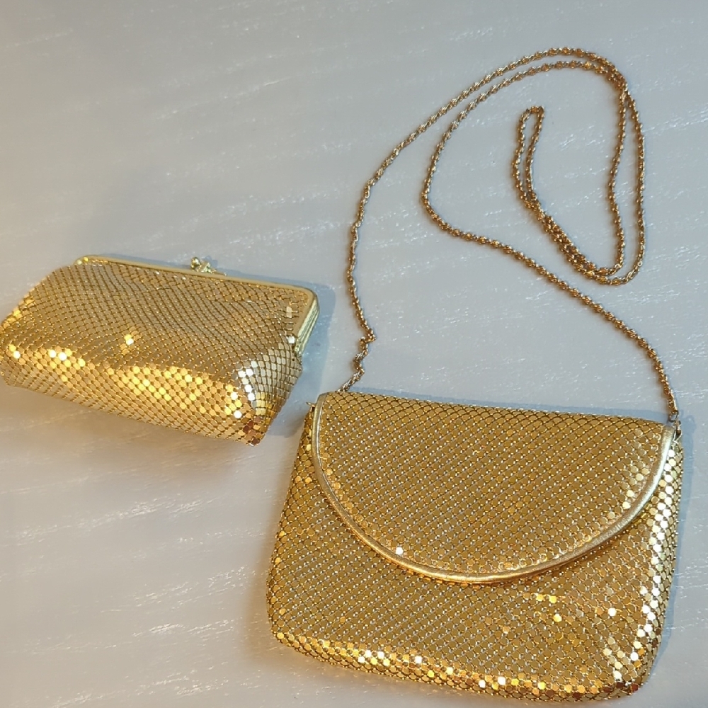 Gold Mesh Evening Bag‎ Set
